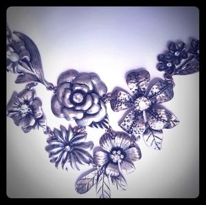 Flowered chest necklace